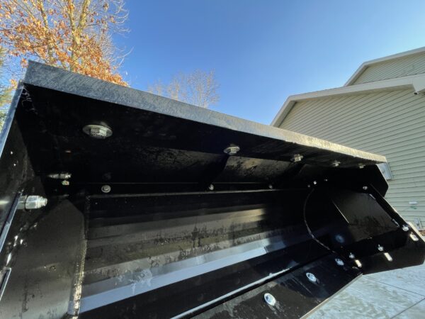 Underside view of UHMW Back Drag Edge on HLA Snow Pusher