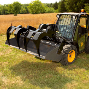 Heavy Duty Contractor Add-A-Grapple on Skidsteer Bucket