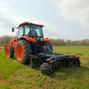 3-Point Disc Harrow on Utility Tractor, Dirt Dog