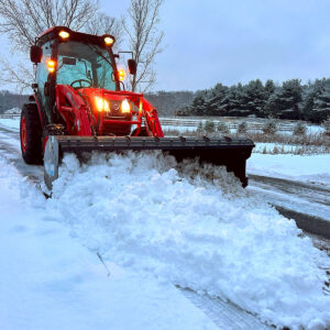 HLA 1800 Series Snow Pusher Pushing Snow