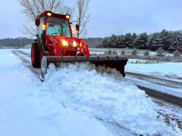 HLA 1800 Series Snow Pusher Pushing Snow