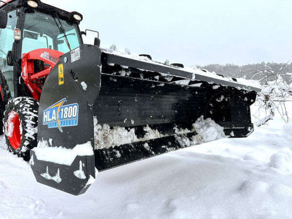 HLA 1800 Series Snow Pusher with UHMW Skid Runners and Cutting Edges