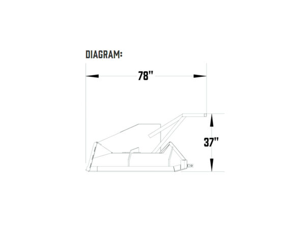 60" Forestry Mulcher Overall Height and Depth