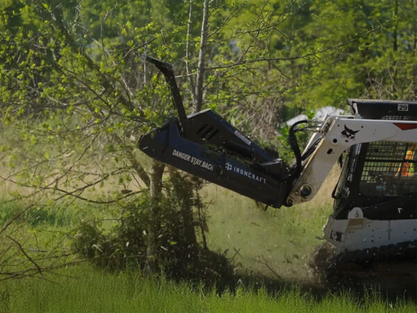 60" Disc Mulcher About To Mulch Down A Tree from Above