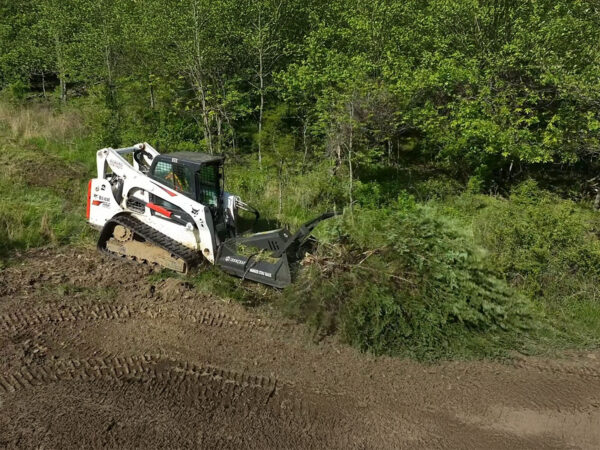 60" Disc Mulcher About To Mulch A Felled Tree