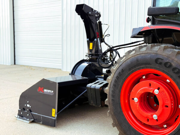 Front Side View of MK Marting Performance Pull-Type Snow Blower