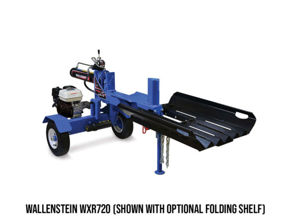 Wallenstein WXR720 Log Splitter, Shown with Optional Folding Shelf