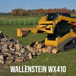 Wallenstein WX410 Log Splitter for Skid Steers, In Use