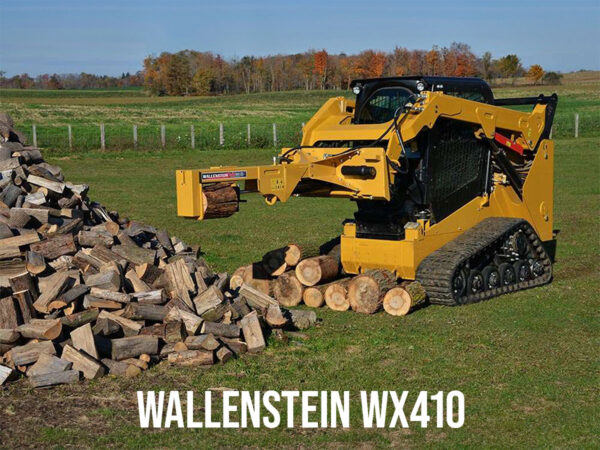 Wallenstein WX410 Log Splitter for Skid Steers, In Use