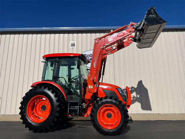 Kioti RX7320 Tractor, Right Side, Bucket Raised