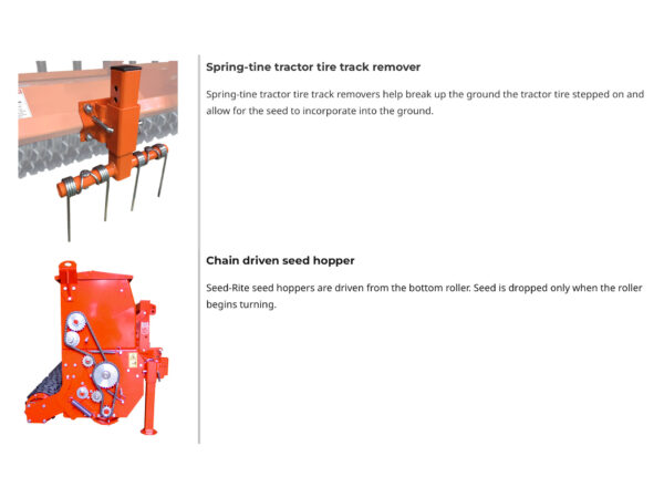 Track Remover Tines and Gear Drive Chains on BEFCO SRT Seeder