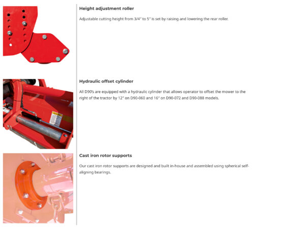 BEFCO Destroyer D90 Flail Mower Standard Features 02