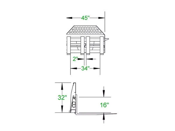 IronCraft Hydraulic Fork Dimensions