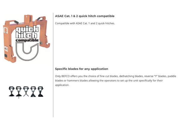 Standard Features Befco Hurricane H70 Flail Mower 02