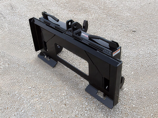 Rear View of Worksaver Skid Steer Quick Attach to 3 Point Quick Hitch Adapter