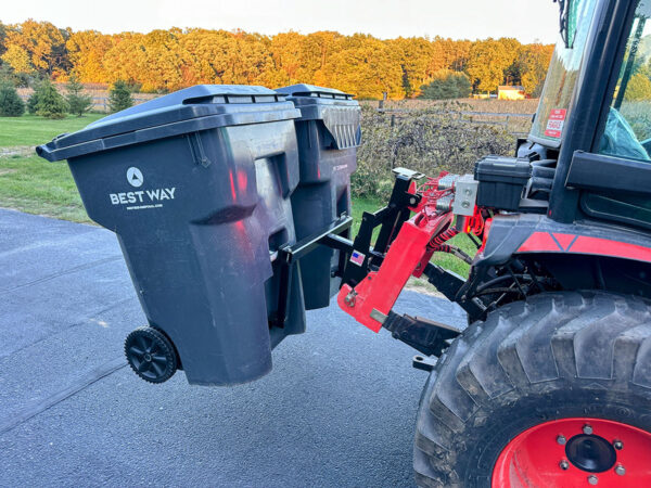 GWT Double Trash Can Mover Loaded with Two Cans