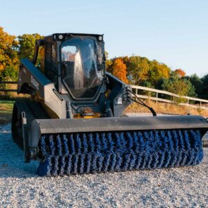 IronCraft Power Sweeper on Skid Steer