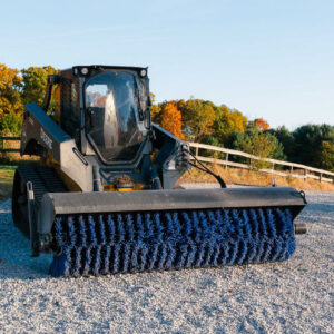 IronCraft Power Broom on Skid Steer