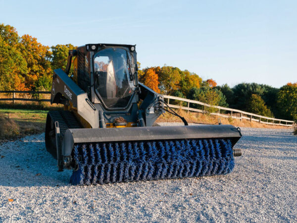 IronCraft Power Broom on Skid Steer