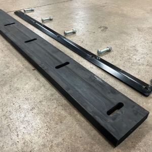 Rubber Cutting Edge and Steel Backer Bar and Hardware