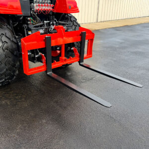 Orange VersaForks on 3-Point Hitch