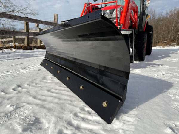 Front View of Radiused Mouldboard and Replaceable UHMW Cutting Edge on Snow Plow