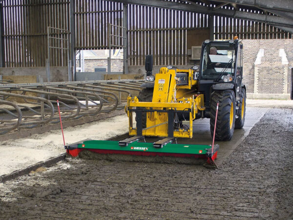 Cleaning Barn Stall with Broomex BM C-Max